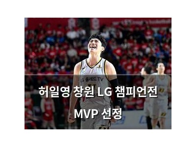 허일영 창원 LG 챔피언전 MVP 선정 썸네일