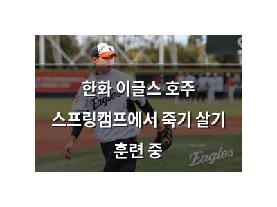 한화 이글스 호주 스프링캠프에서 죽기 살기 훈련 중 썸네일