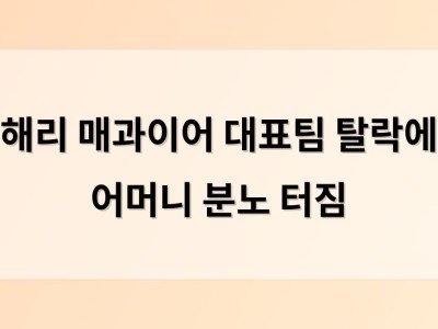 해리 매과이어 대표팀 탈락에 어머니 분노 터짐 썸네일