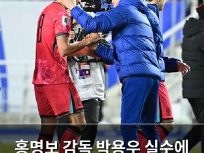 홍명보 감독 박용우 실수에 고개 숙인 장면 화제 썸네일