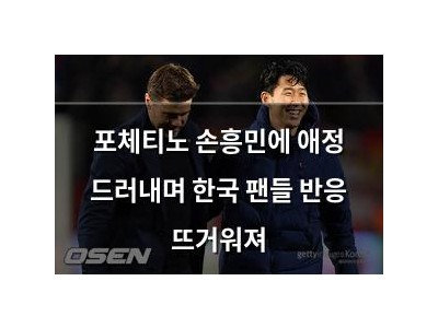 포체티노 손흥민에 애정 드러내며 한국 팬들 반응 뜨거워져 썸네일