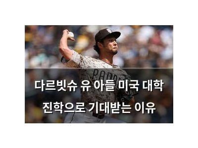 다르빗슈 유 아들 미국 대학 진학으로 기대받는 이유 썸네일