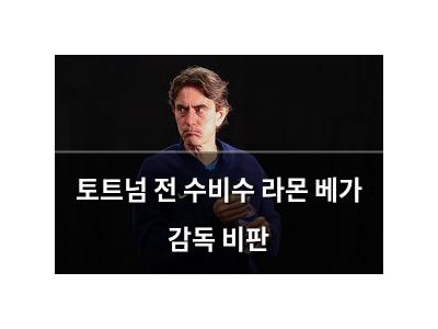 토트넘 전 수비수 라몬 베가 감독 비판 썸네일