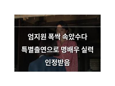 엄지원 폭싹 속았수다 특별출연으로 명배우 실력 인정받음 썸네일