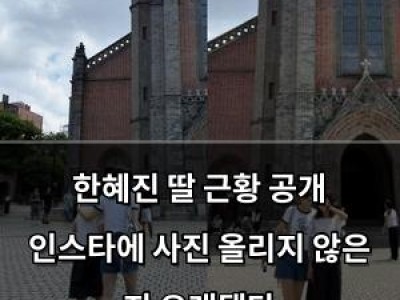 한혜진 딸 근황 공개 인스타에 사진 올리지 않은 지 오래됐다 썸네일