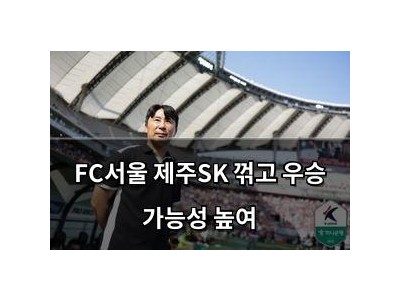 FC서울 제주SK 꺾고 우승 가능성 높여 썸네일